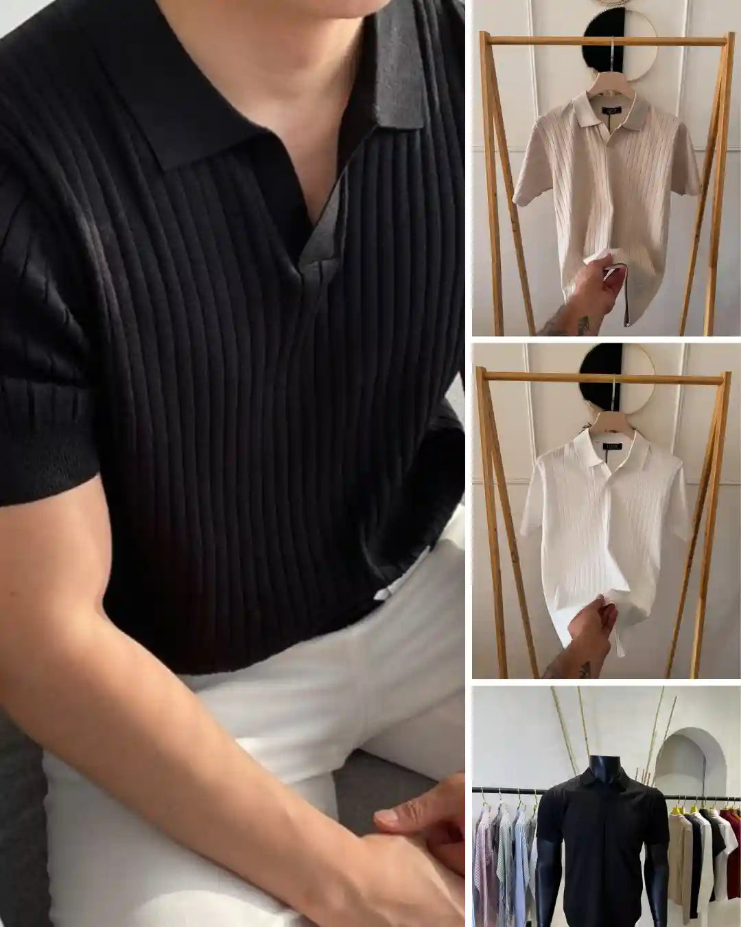 Pantalon et polo tricot