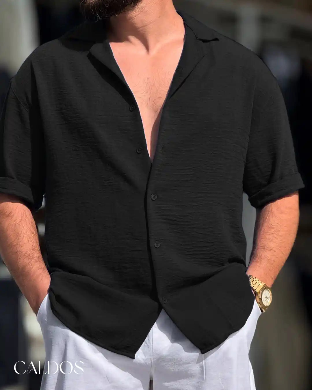 Chemise à manches courtes simple