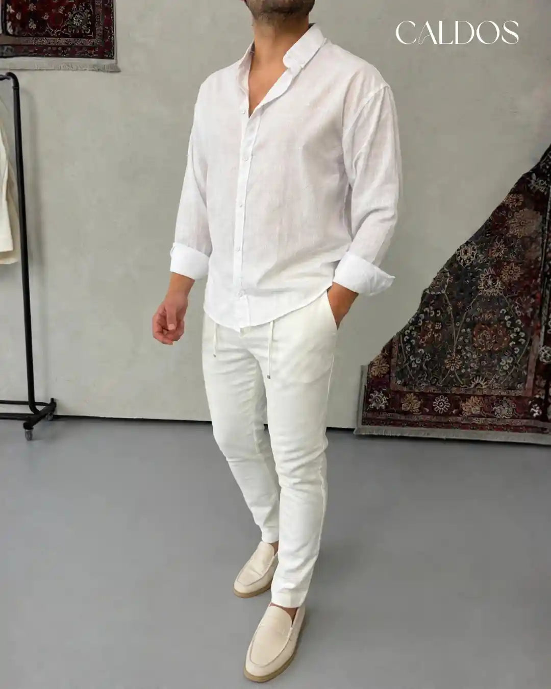 Ensemble Chemise & Pantalon en Lin 100% (Original)