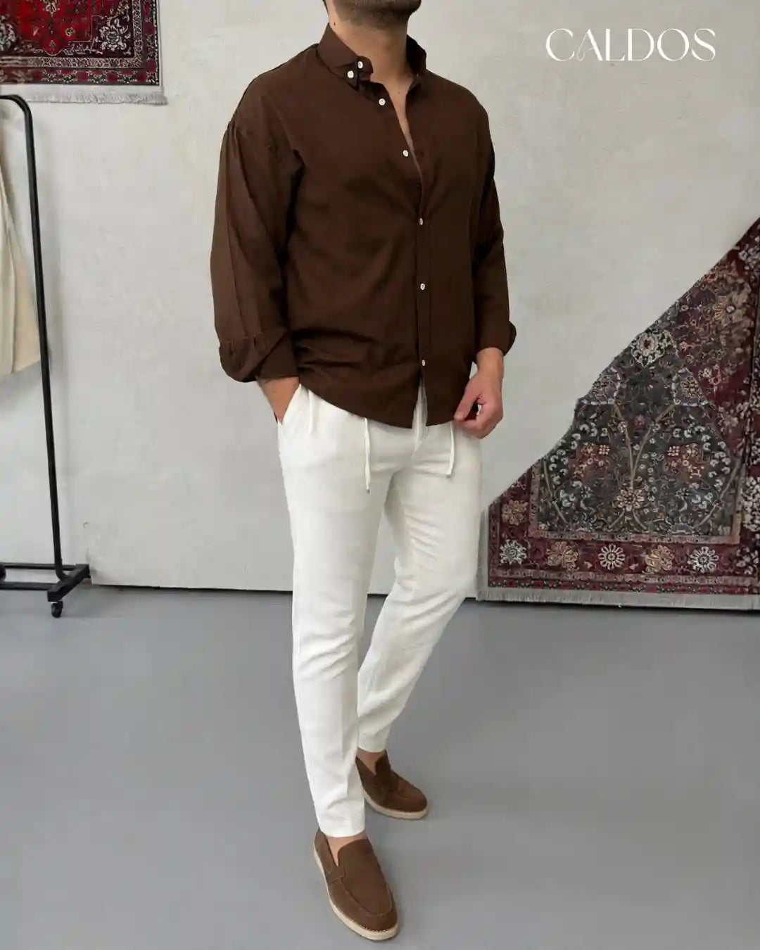 Ensemble Chemise & Pantalon en Lin 100% (Original)