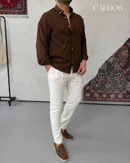 Ensemble Chemise & Pantalon en Lin 100% (Original)
