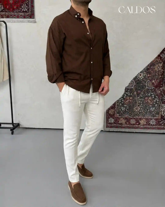 Ensemble Chemise & Pantalon en Lin 100% (Original)