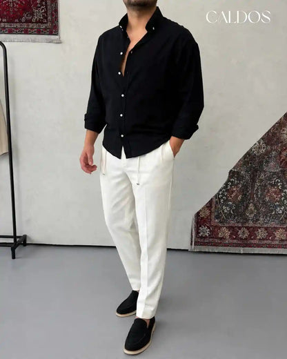 Ensemble Chemise & Pantalon en Lin 100% (Original)