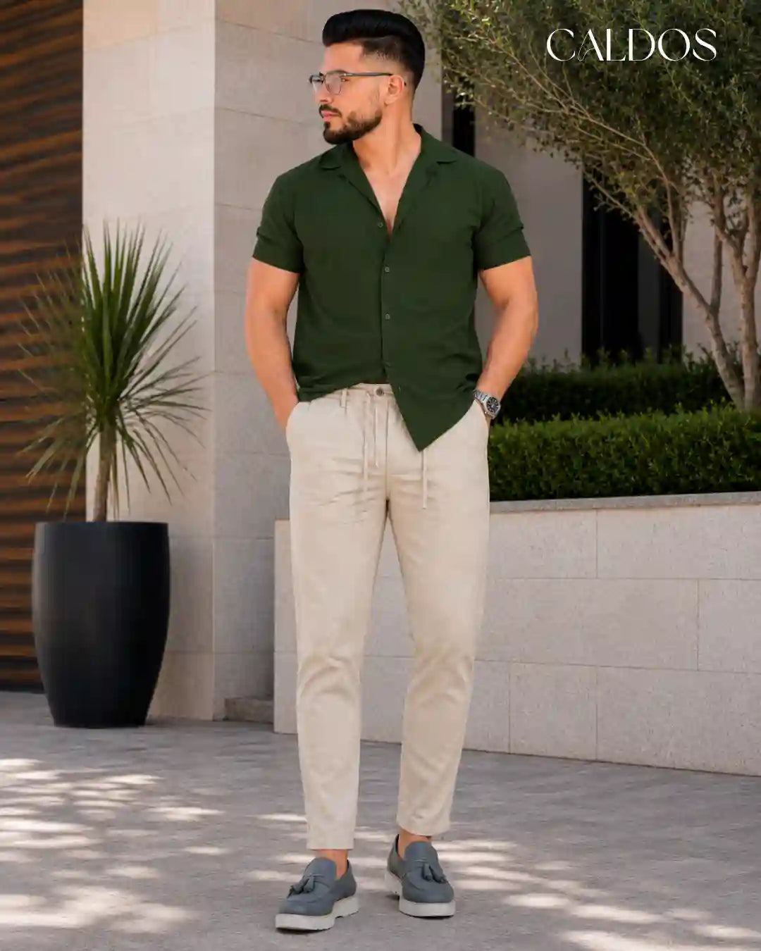 Ensemble chemise à manches courtes et pantalon