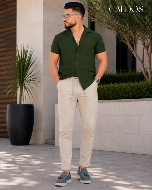 Ensemble chemise à manches courtes et pantalon
