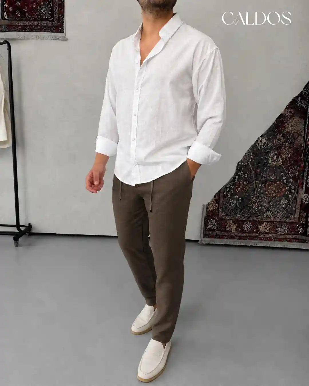 Ensemble Chemise & Pantalon en Lin 100% (Original)