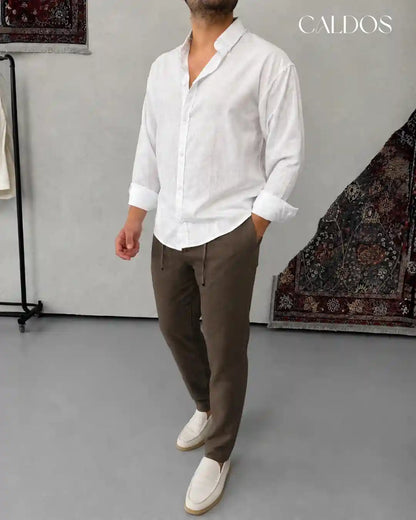 Ensemble Chemise & Pantalon en Lin 100% (Original)